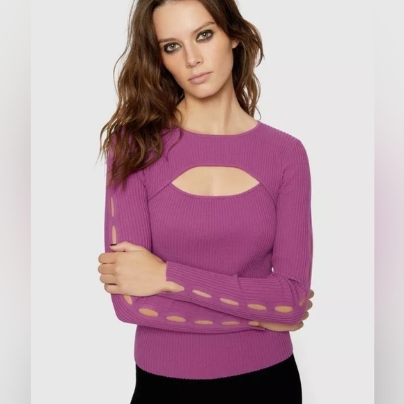 NWT Rebecca minkoff rib-knit top - Picture 1 of 4